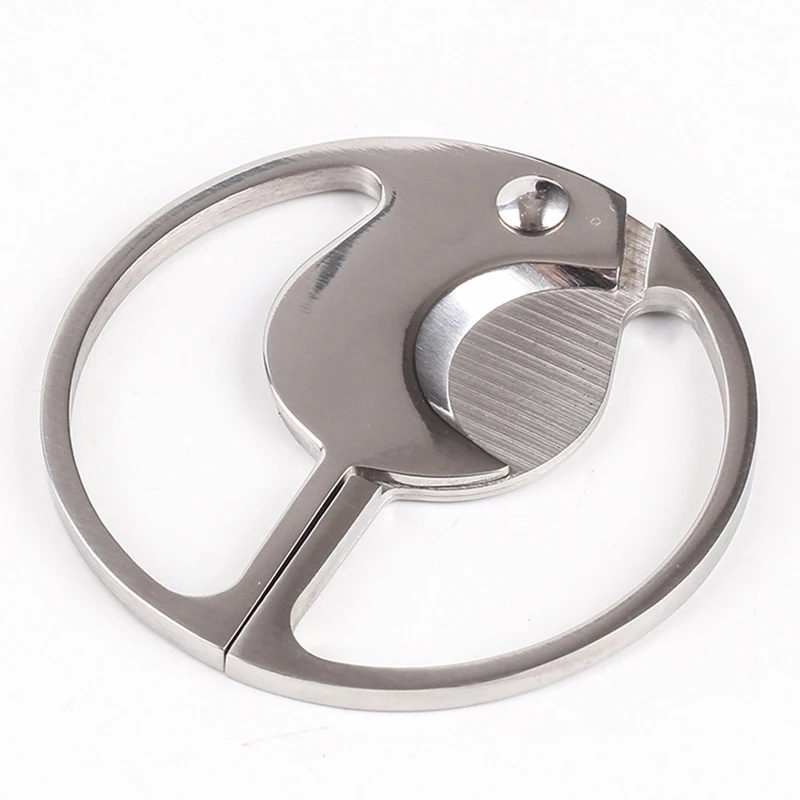 Circular Cigar Cutter, Stainless Steel Cigar Knife, Smooth And Sharp Double Blade, Sturdy And Durable Cigars Trimming Tool