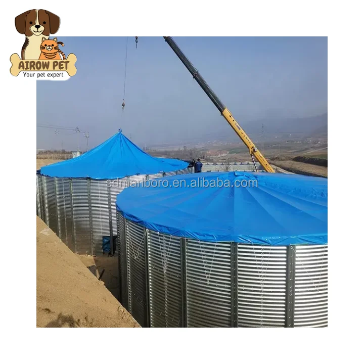 AIROW Galvanized Steel Corrugated Steel Tanks for Irrigation Fire Fighting Fish Farm Custom Modular Cylinder Steel Water Tanks
