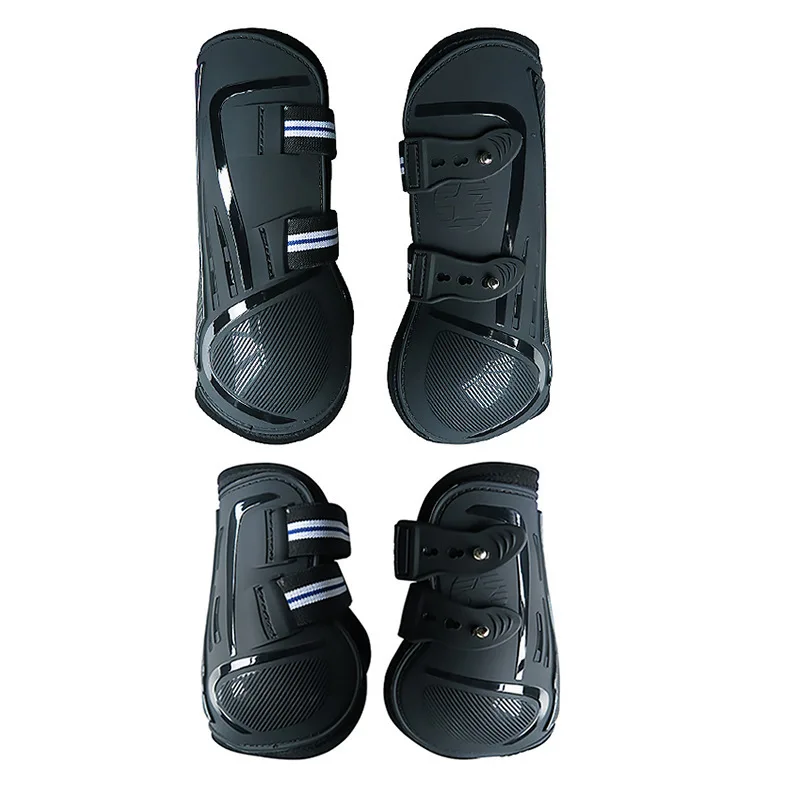 

1 Set of 4 Horse Boots Open Front Jumping Tendon Sport Boots Secure Leg Protection Classic Breathable Equestrian Equipment