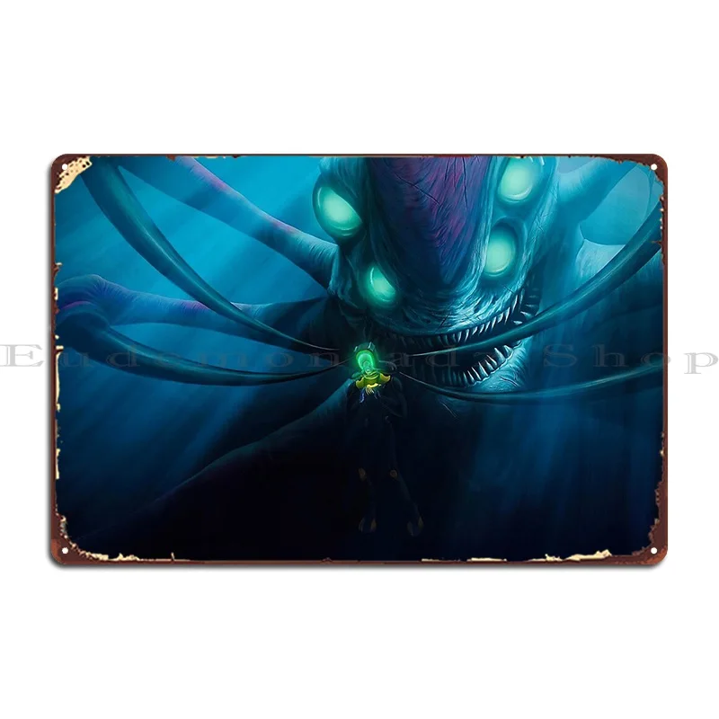 Подводная игра Fanart Reaper Leviathan металлический знак кинотеатр Паб Бар домашний Печатный жестяной знак постер