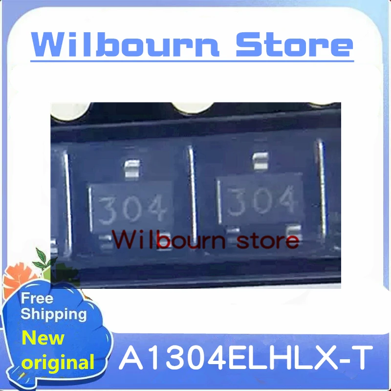 10pcs/lot  A1304ELHLX-T A1304ELHLX A1304 304 SOT23-3 Mxsyuan 100% New original