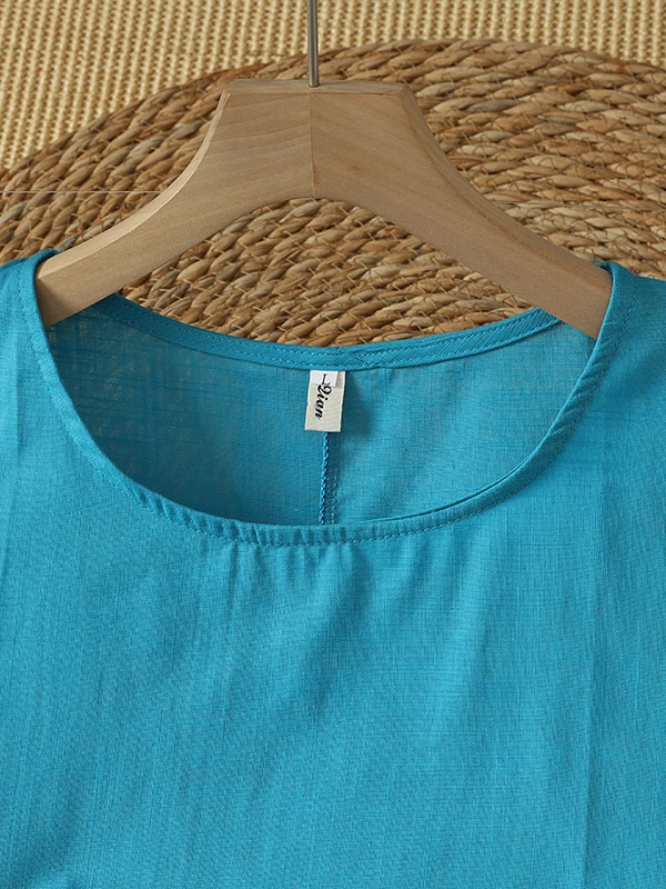 夏のファッションシンプルでエレガントなルーズ痩身ロングドレス - Vintage Fashion Years のレビューと価格