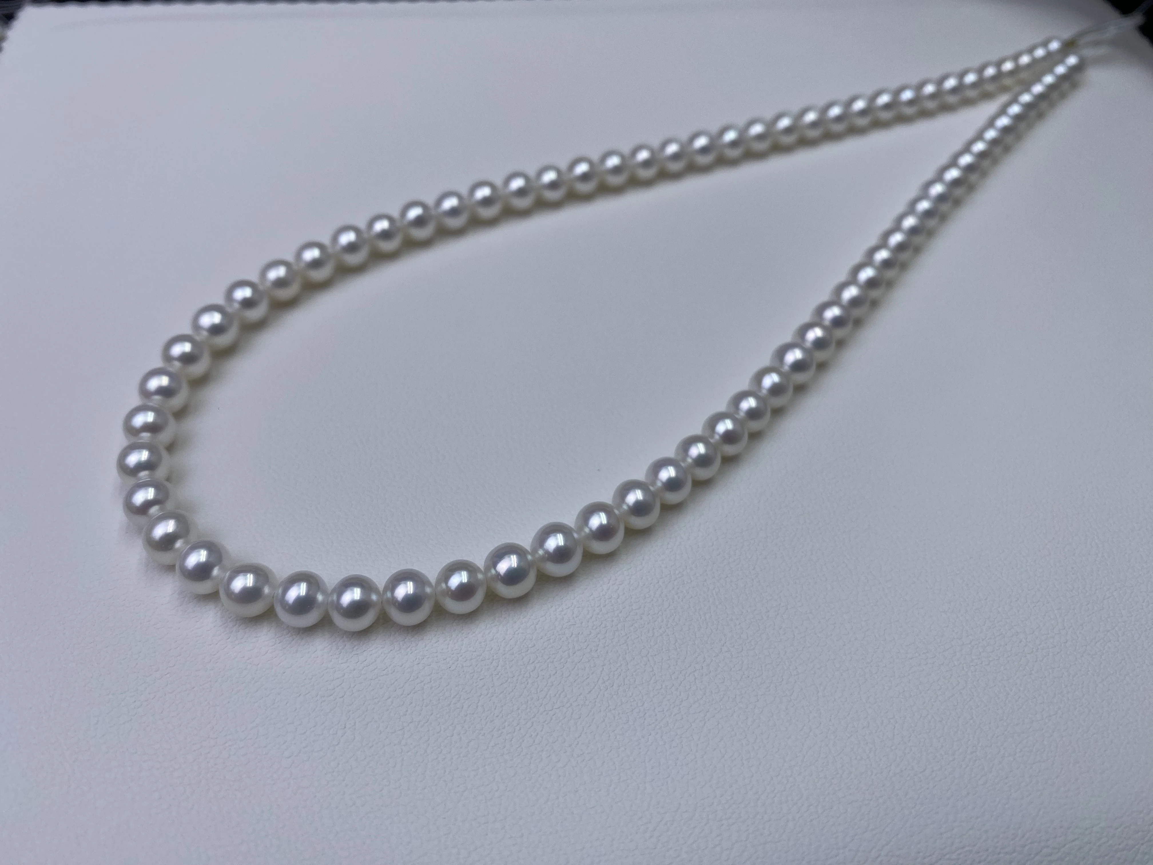 New necklace/AAAA 5-6mm high-quality akoya natural pearl necklace 18 in
