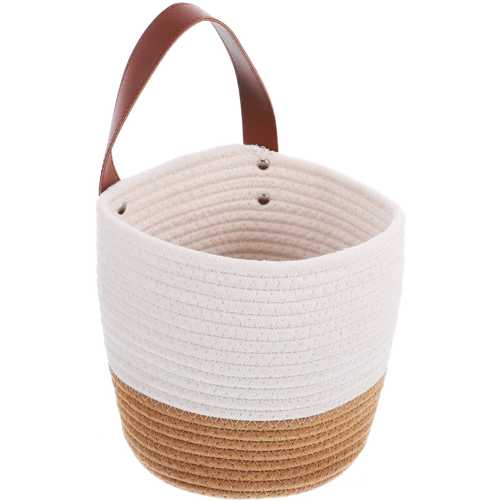 

Woven Wall Hanging Basket Floral Storage Container Garden Decor Hanging Flower Pot Rural Design Housewarming Gift
