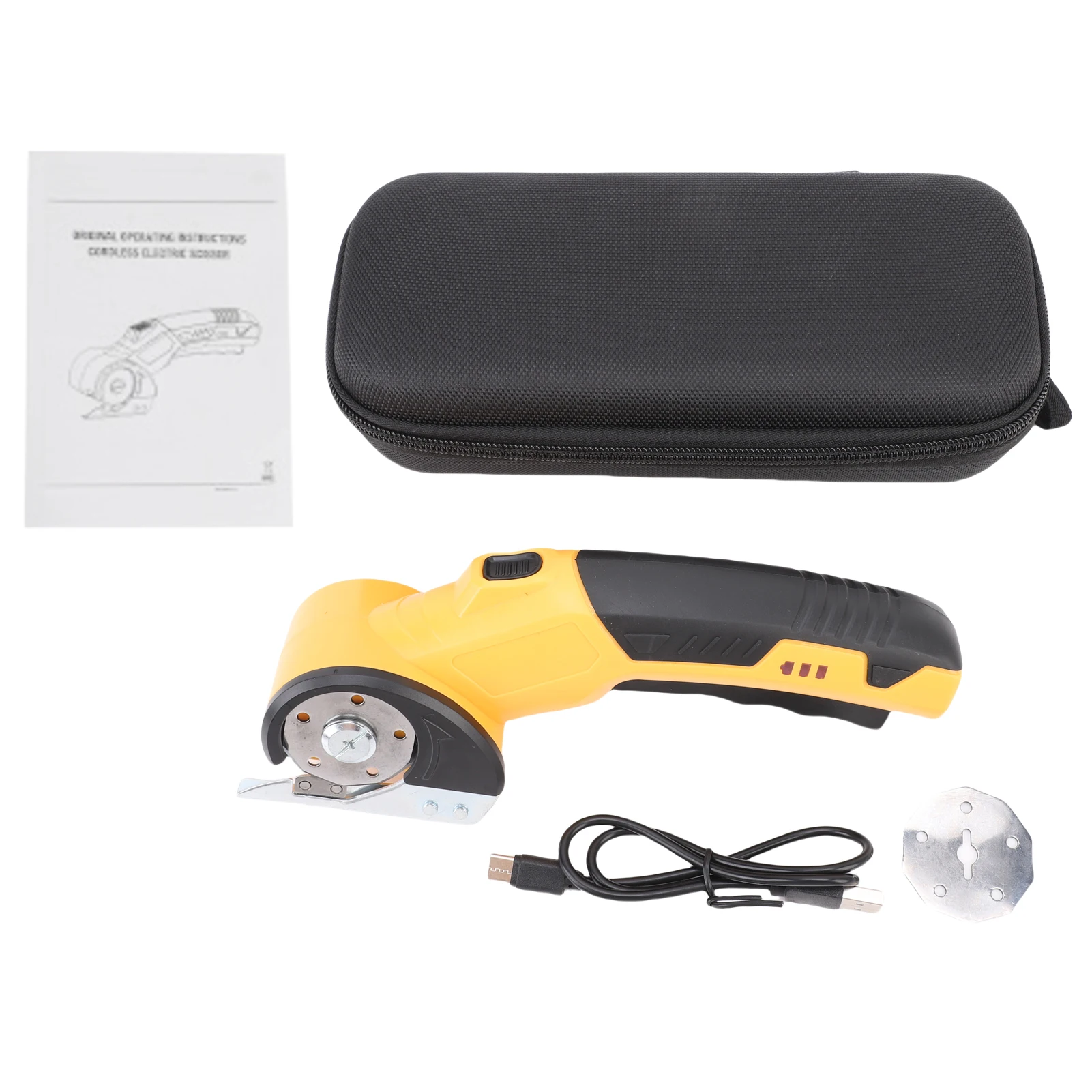 

Electric Scissors Cordless Rechargeable Scissors Fabric Cutter with Safety Switch & LED Light for Carpet Leather Felt Cardboard