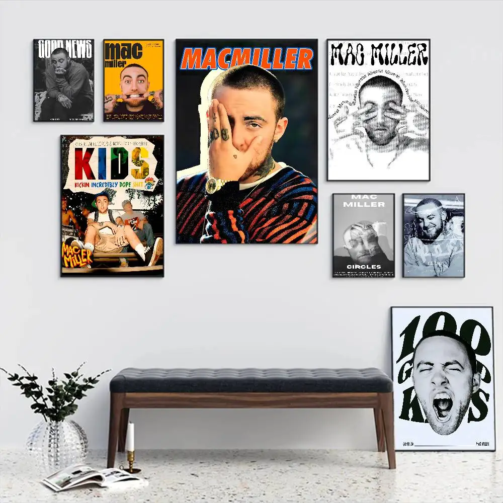 

Singer M-Mac Circles Miller Classic Whitepaper Poster Fancy Wall Sticker For Living Room Bar Decoration Decor Art Wall Stickers