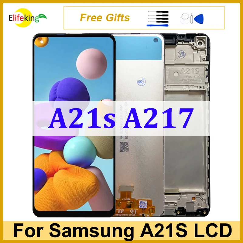 

6.5" LCD For Samsung Galaxy A21S A217 Display Touch Screen A217F A217M A217FN/DS Full New Tested Digitizer Assembly Replacement