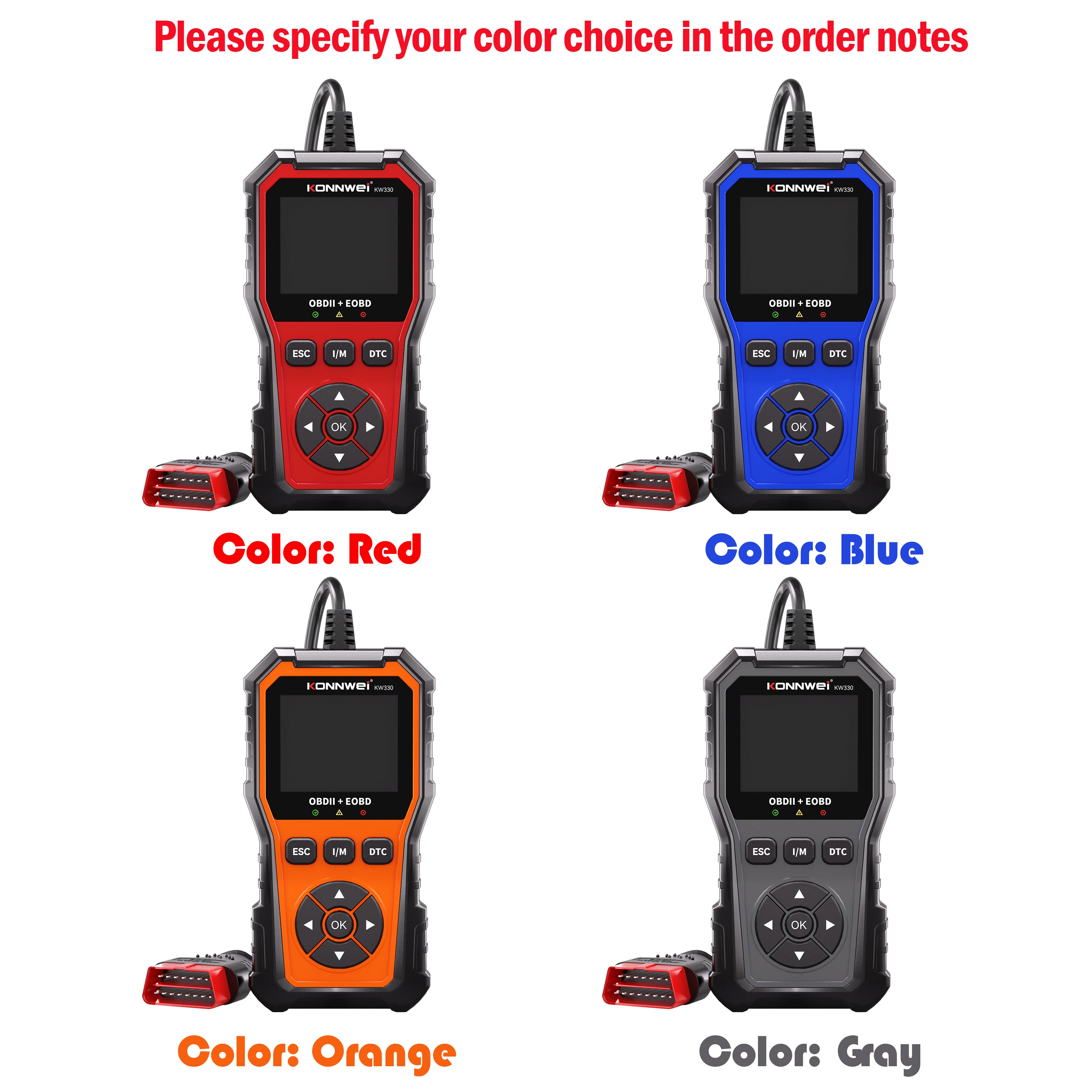 2026 KONNWEI KW330 자동차 OBD2 결함 스캐너 엔진 배터리 테스트 결함 코... - 5