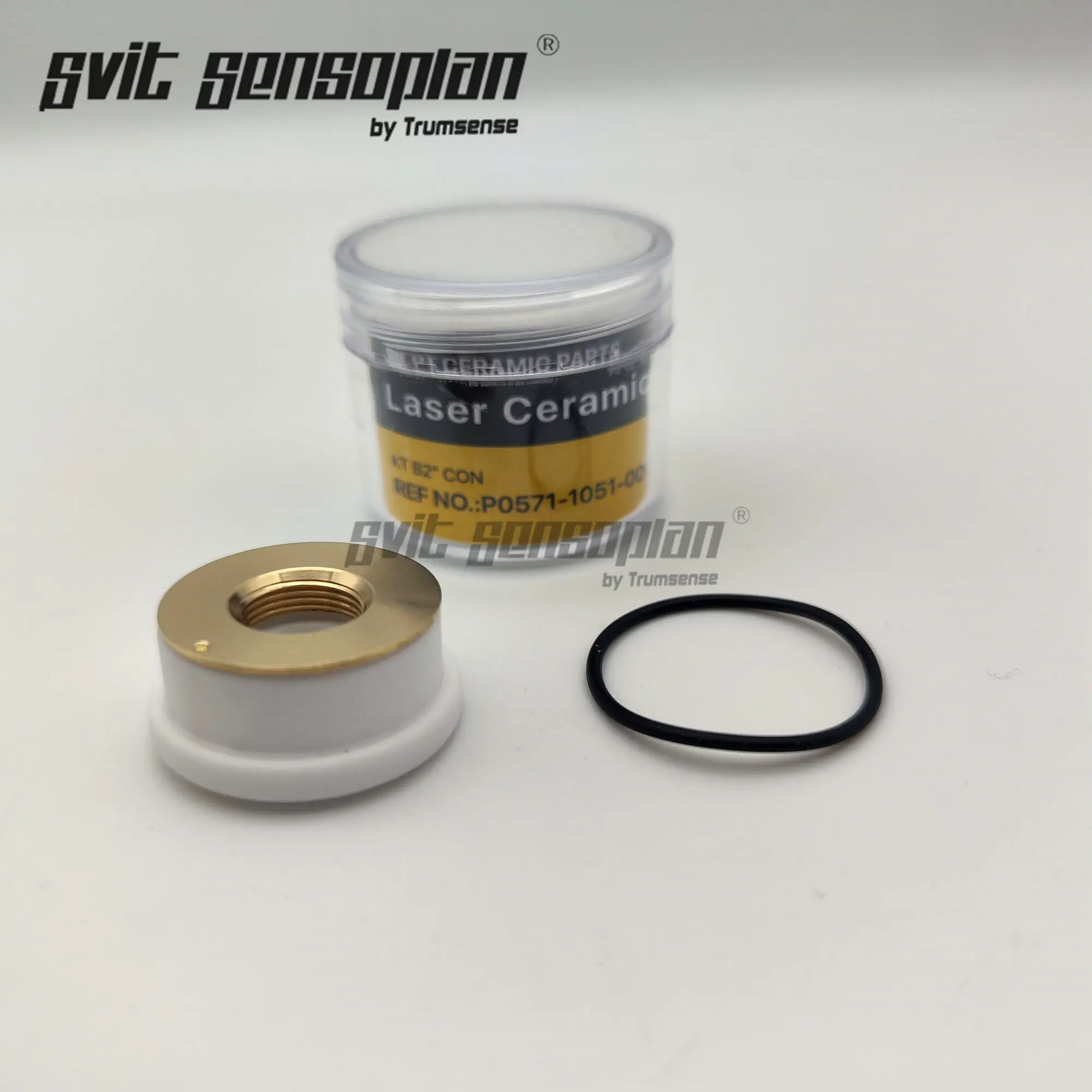 Gold Coating Ceramic Ring Used for Optical Fiber Laser Cutting Machine 24.5 X 28mm Precitec KT B2 CON for Most Popular Machine