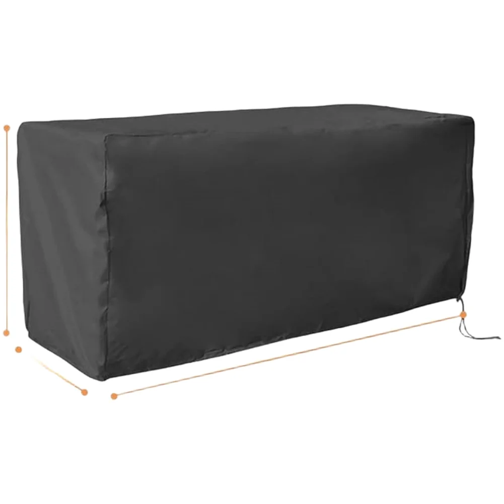 New Outdoor Black Woven Fabric Patio Cover Rain Dust Shield For UV Tear Resistant Protector For Patio Furniture Storage Garden