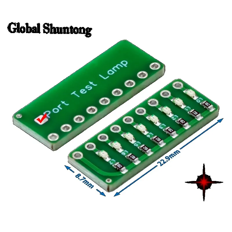 5Pcs 8-bit LED Port Test Lamp Indicator Red/Green/Blue 3 Kinds Optional of Color For STM32 STC51 AVR PIC Arduino Use