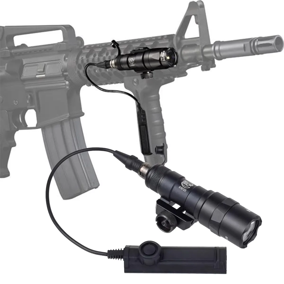 Tactical SureFire M300 M300B M300C Airsoft Flashlight Hunting Scout Torch Rifle AR15 Gun LED Light Button Remote Switch