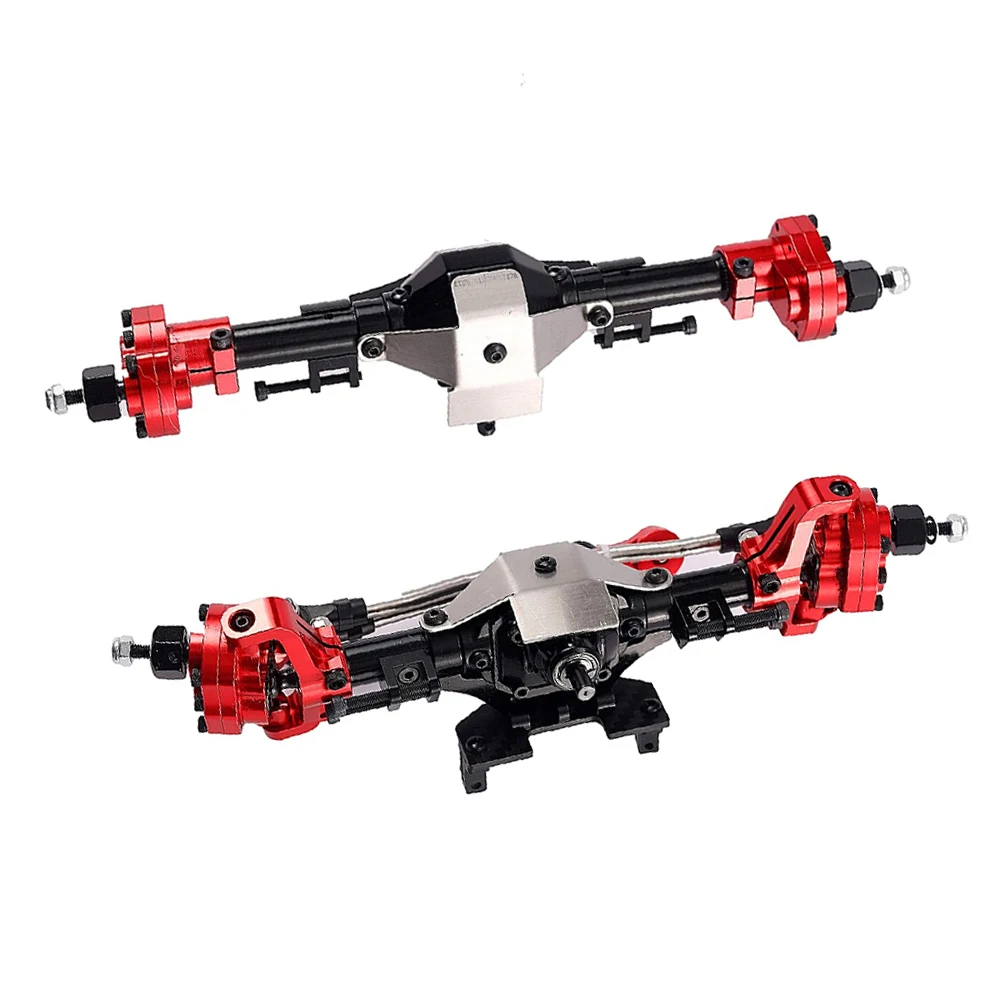 Aluminum Front Rear Portal Axle Assembled Axles for 1/10 Axial SCX10 II 90046 90047 RC Crawler Car Upgrades