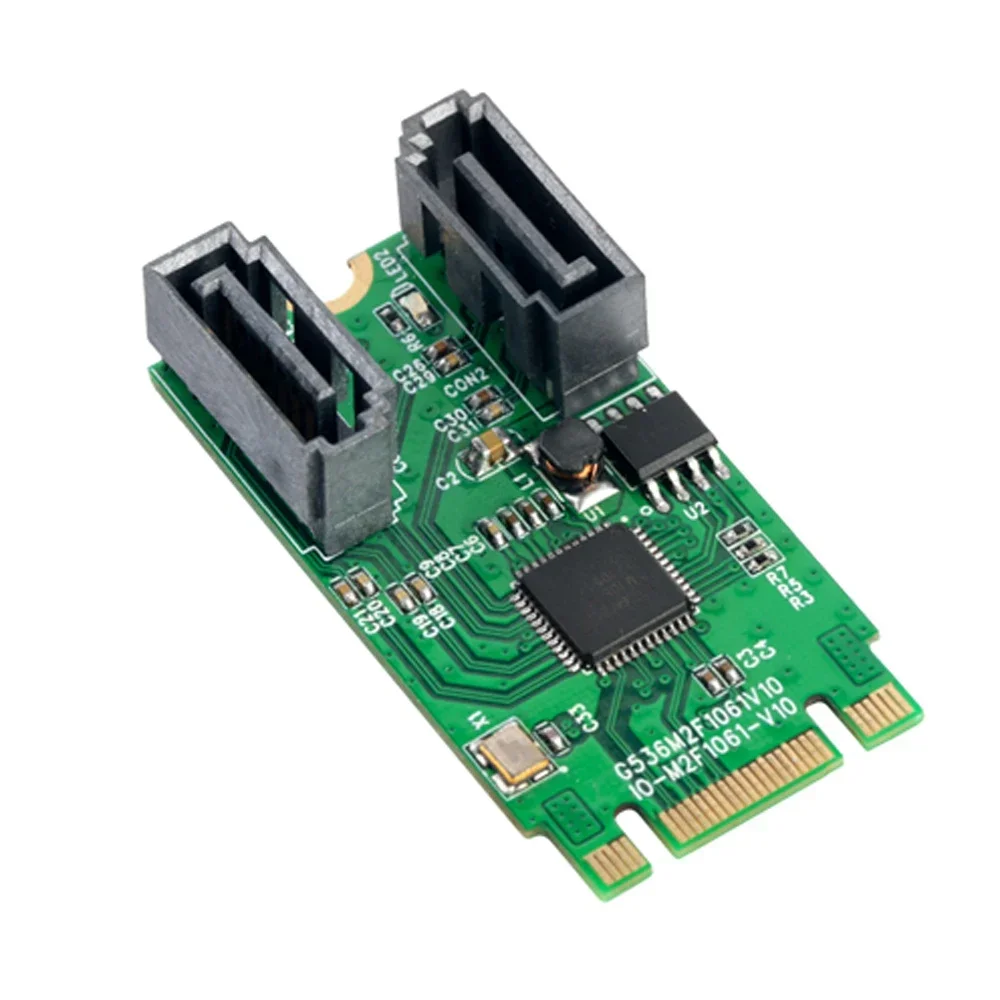 

M.2 B + M Key slot to 2 Port SATA 6G Adapter controller Card Support win 8 10