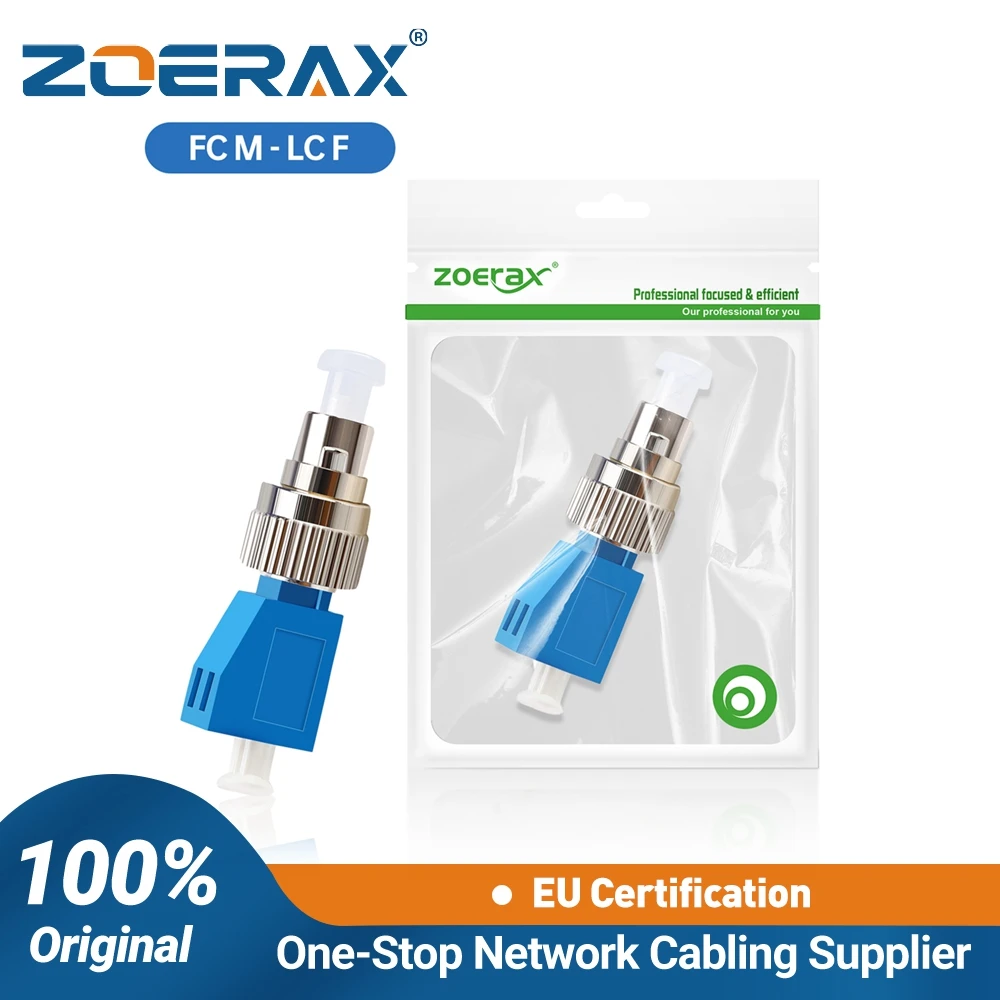 ZoeRax FC UPC Male to LC UPC Female Fiber Adapter Hybrid Optical Cable Connector Single Mode for FTTH Visual Fault Locator Red