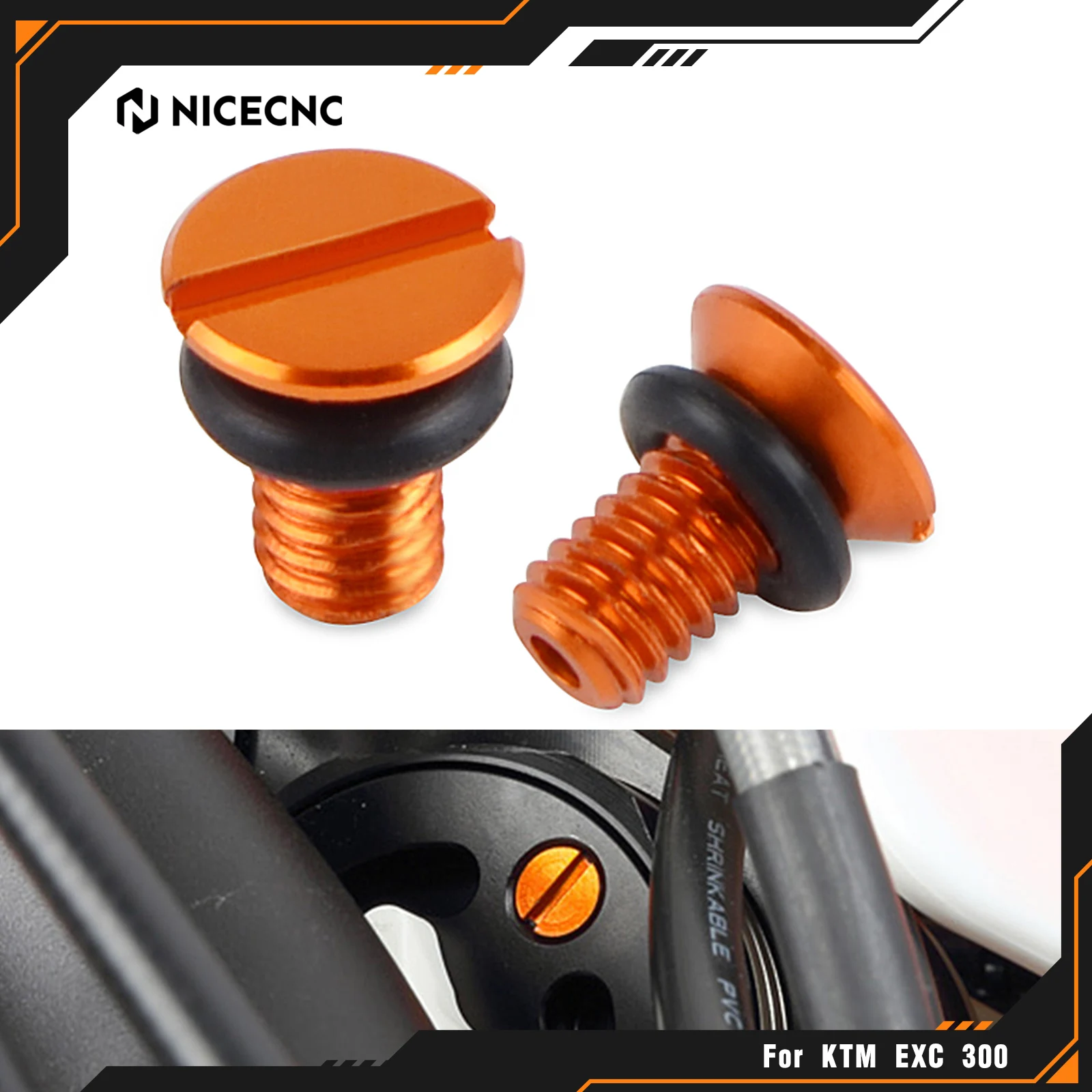

NICECNC M4 x 0,7 WP Винт крышки воздушного клапана передней вилки для KTM EXC 300 EXC-F 350 XCW 500 XCF-W 250 2008-2022 SX 125 SX-F 450 20-22