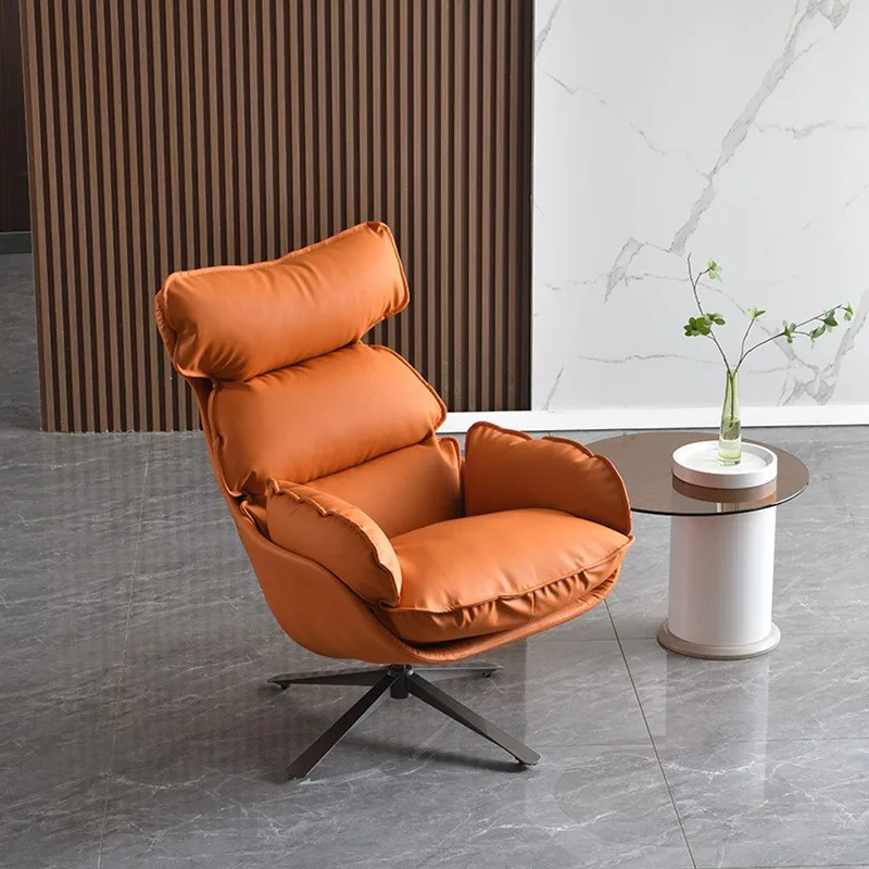 Modern luxury single rotating recliner armchair artificial leather sofa set family hotel characteristic leisure chair massage
