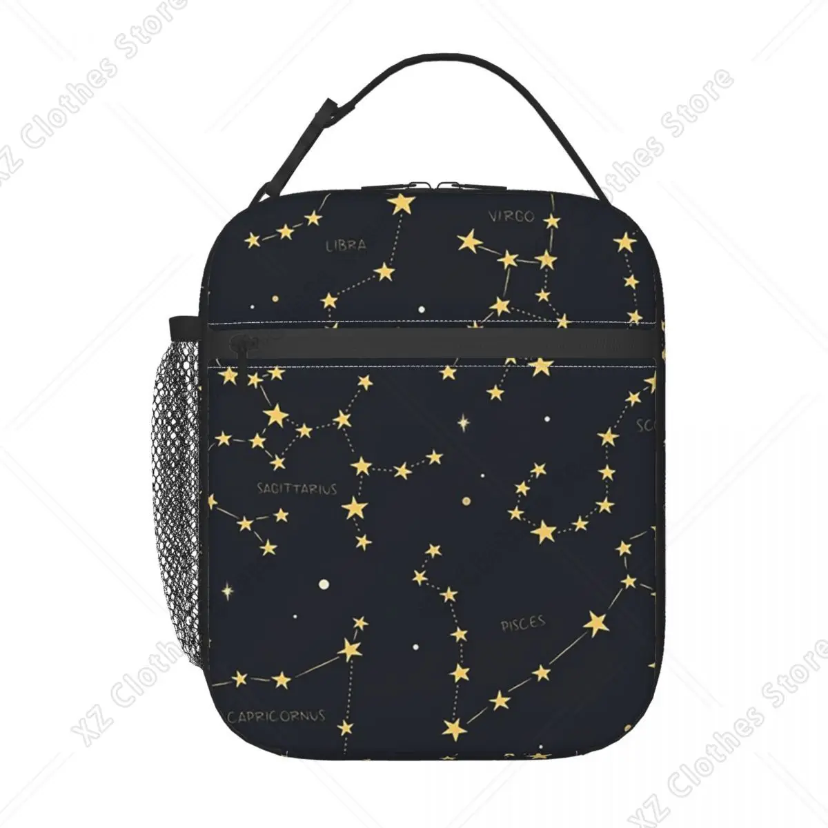 Zodiac Constellations Space Insulated Lunch Bag for Kids School Cooler Thermal Food Box Tote Leakproof Lunch Boxes Container