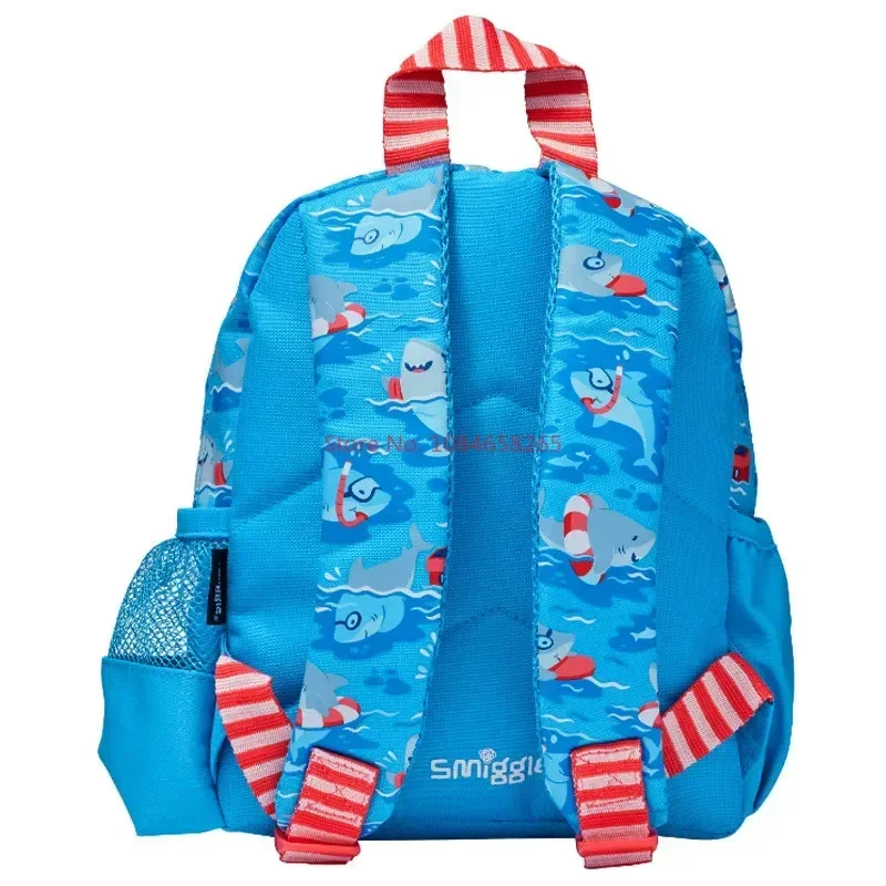 Sac à dos Smighidden australien authentique, requin de natation bleu, sac à dos étudiant, boîte à lunch carrée, étui à crayons, cadeau étudiant