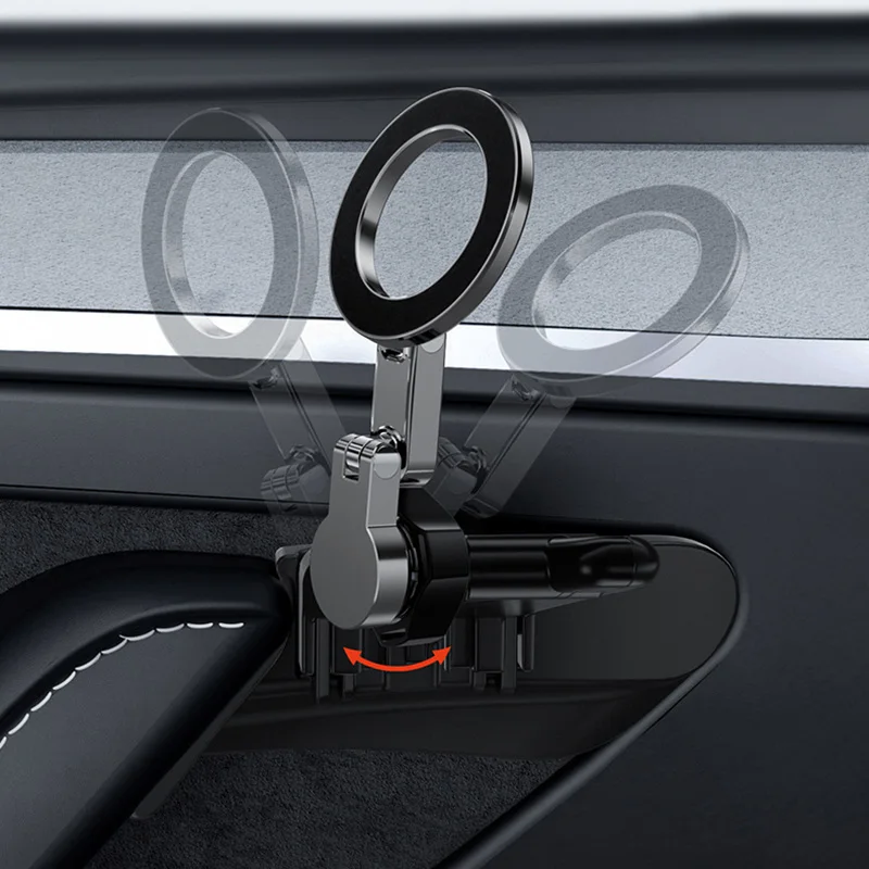 For Tesla Door Handle Magnetic Car Phone Holder Model 3 Highland 360 Degree Rotatable Metal Mount For All Phones
