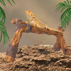 Reptile Wood Branch Decoration Lizard Habitat Decor Snake Climbing Branch Tree Trunk Ornament for Bearded Dragon Gecko Frog