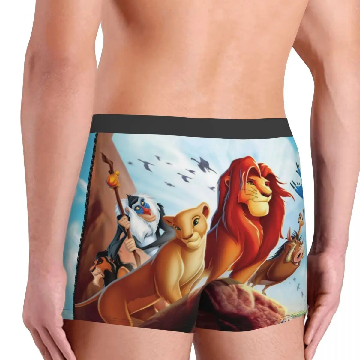 De Leeuw Koning Simba Ondergoed Mannelijk Bedrukt Custom Cartoon Film Boxer Slips Korte Broek Slipje Zachte Onderbroek