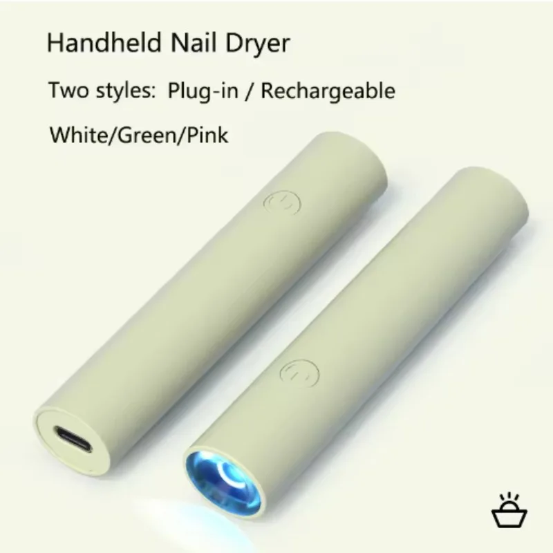 Tragbarer 3 W Hand-Nageltrockner, 1 UV-Lampe, Heimgebrauch, Nagellack, Kleber, schnell trocknende Nägel, Kunst, Maniküre-Trocknungsmaschine