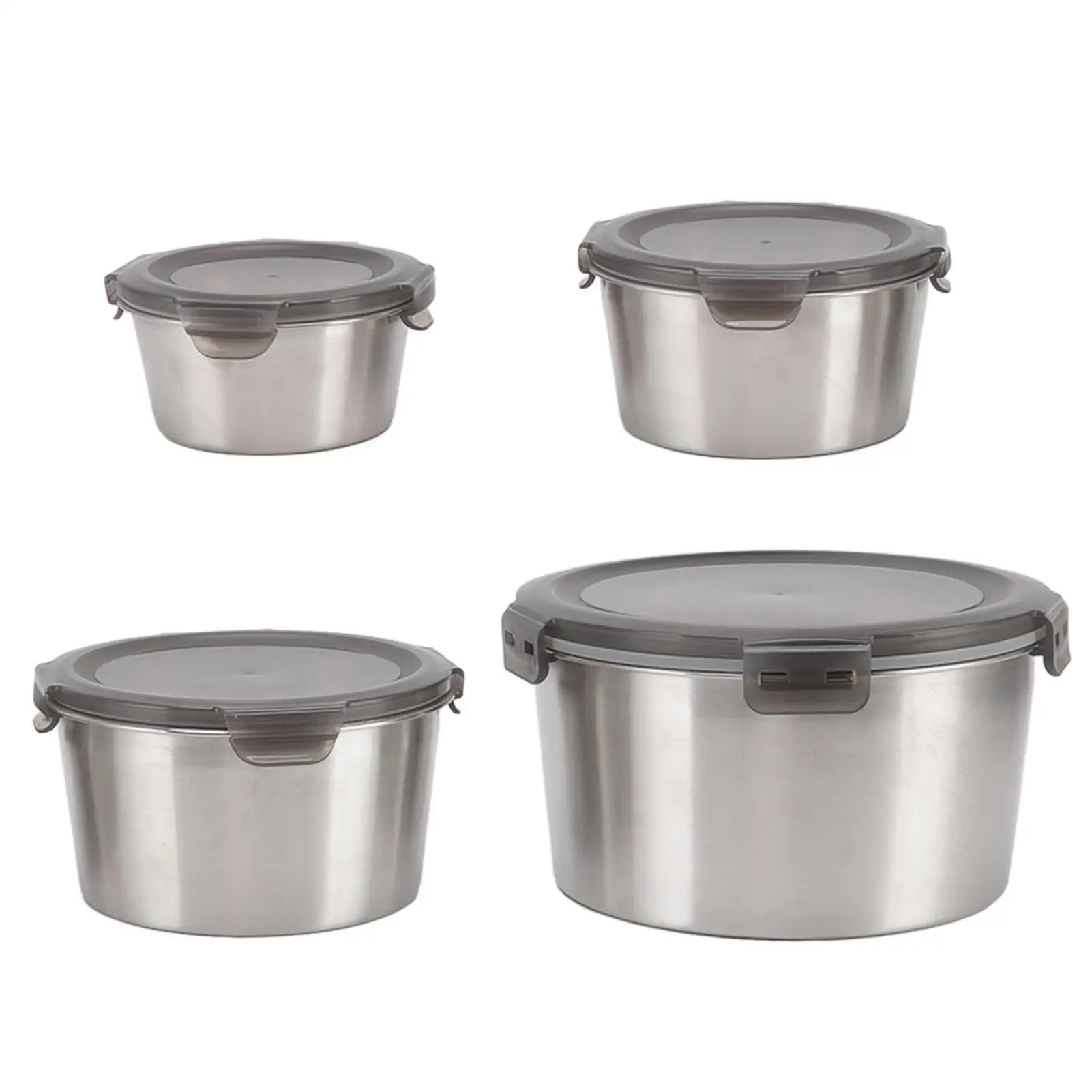 

Stainless Steel Large Capacity Food Storage Container Box - Space Saving for travel