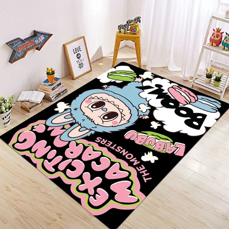 

Cartoon Cute Labubu Rug Kids Bedroom Carpet Living Room Floor Mat Sofa Coffee Table Rugs for Home Decor Doormat