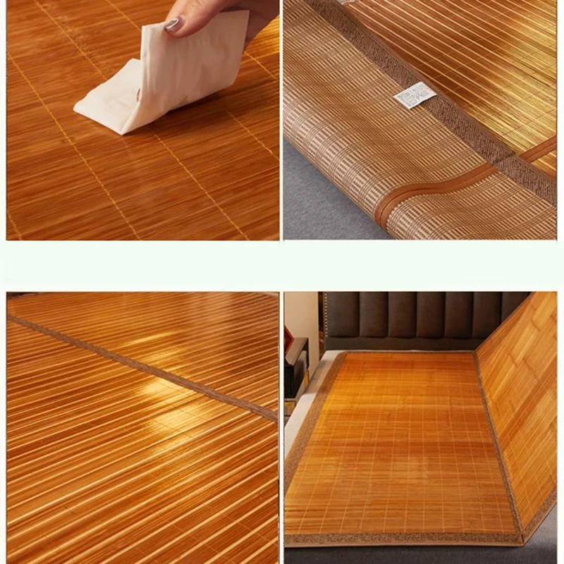 Bamboo mat Mat Dual-use straw mat double-sided household old-fashioned rattan mat single bed foldable ice silk bamboo summer