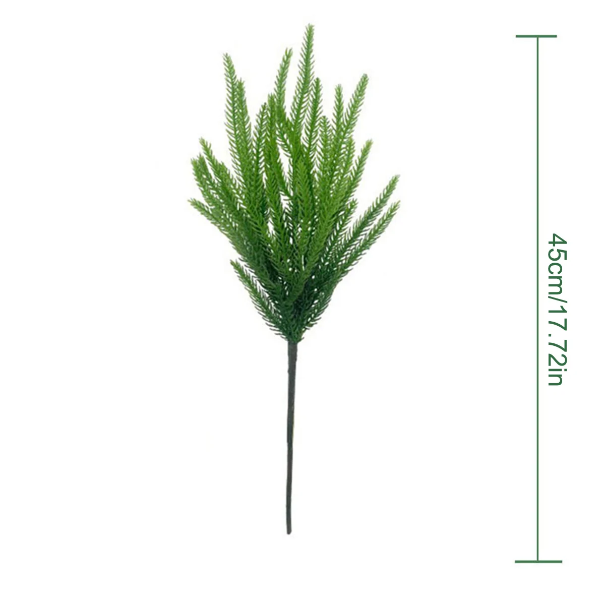 6Pcs 45CM Christmas Norfolk Pine Branches Artificial Christmas Branches DIY Crafts For Xmas Indoor Outdoor Home Decor