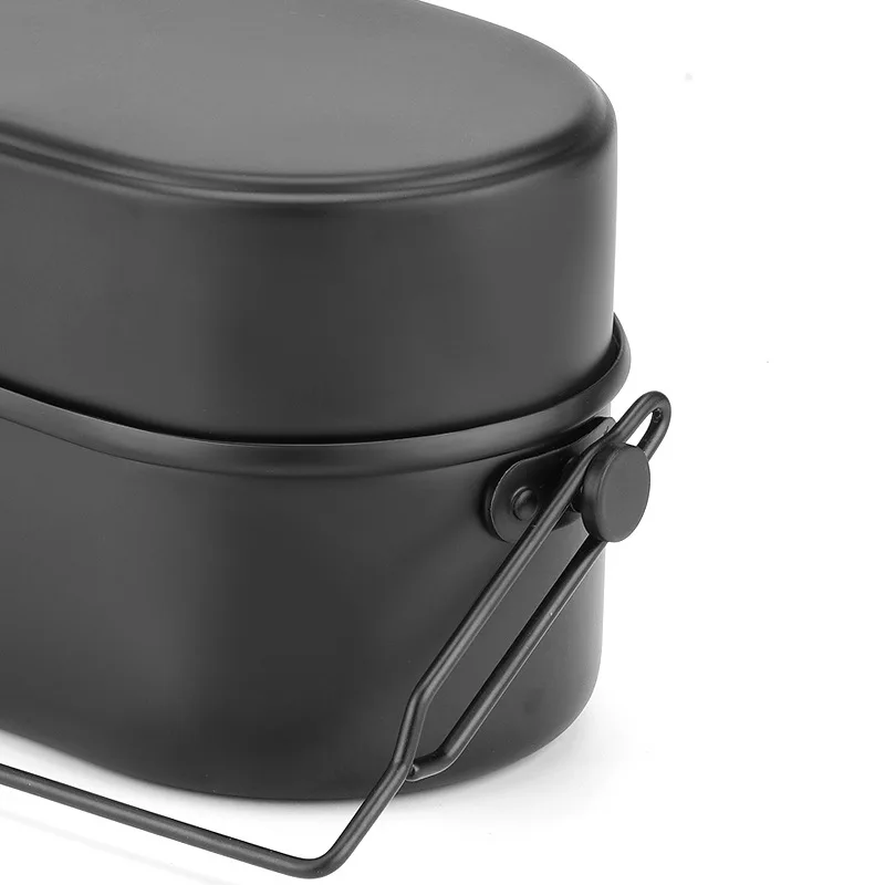 German Doublelayer Camping Lunch Box Leakproof Storage Aluminum Picnics Box Heat Resistant Insulated Lunch Box Outdoor Tableware view 4