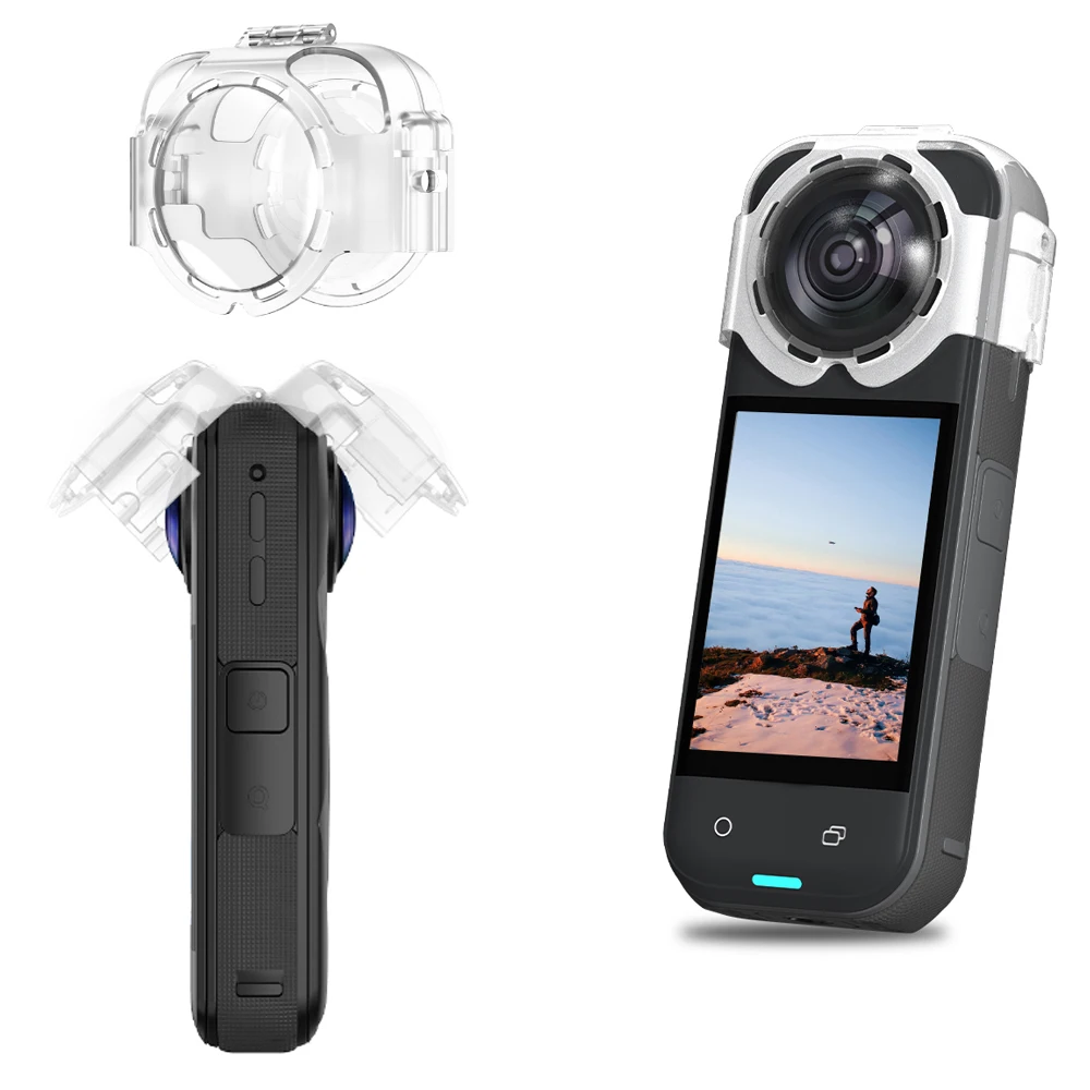 

For Insta360 X5 Anti-fog Protective Mirror Sports Camera Lens Cap Protective Cover Drop Shield Accessories