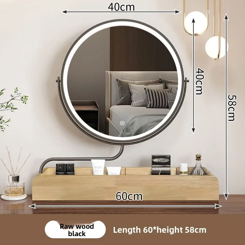 Desktop vanity mirror storage box, integrated vanity mirror