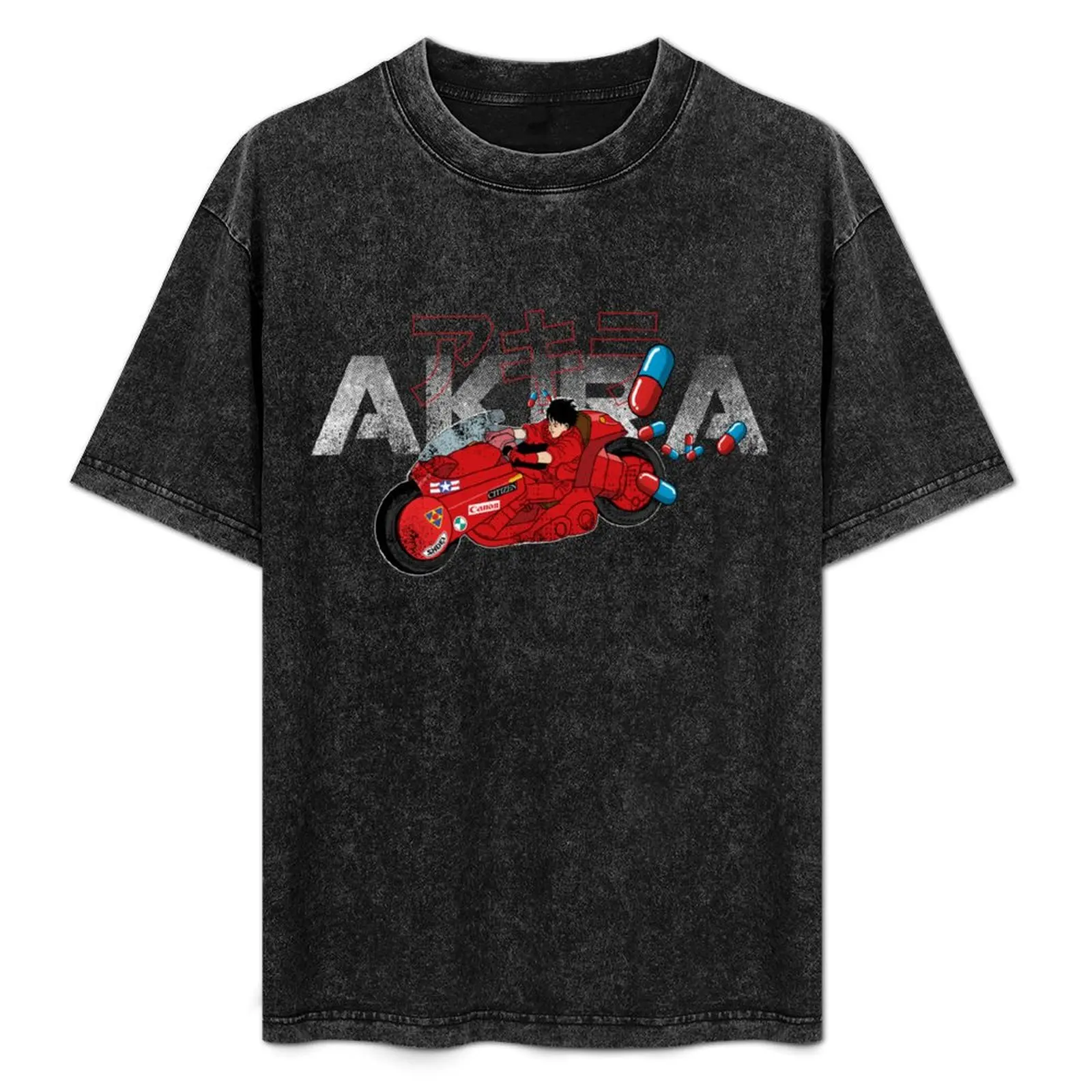 

Akira Bike & pills T-Shirt T-shirts man quick-drying kawaii clothes funny costumes plain white t shirts men