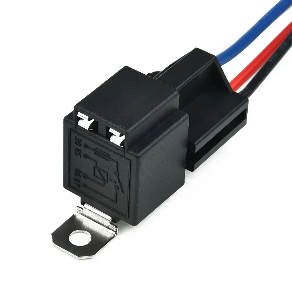 High Quality 12V Relay 4 Pin With Socket Base/Wires/Fuse Included 30A Amp SPSTS PST Atuo Accessories Fuse Included 30A Amp