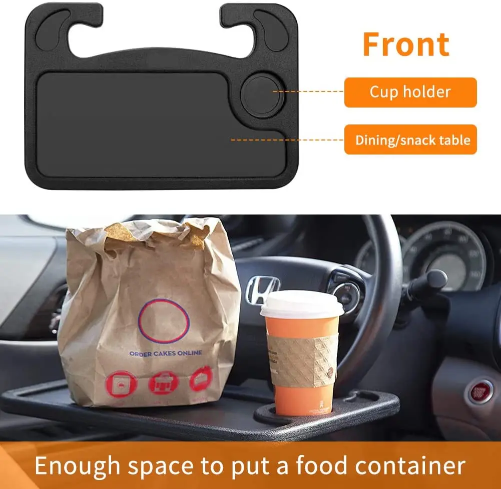 Car Steering Wheel Desk | Food Table for | Tray Constant Travelers, Fits Most Vehicles S