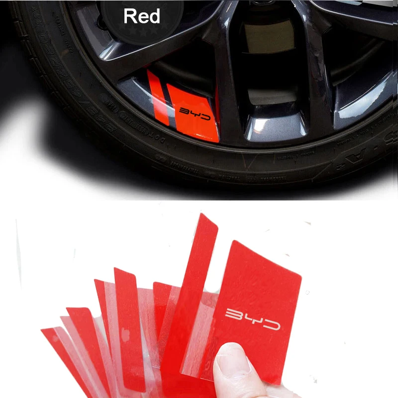 6 Stuks Auto Wiel Sticker Voor Byd Atto 3 Act 3 Tang F3 E6 Dmi Yuan Plus Song Plus Ev F0 F3 Qin Pro