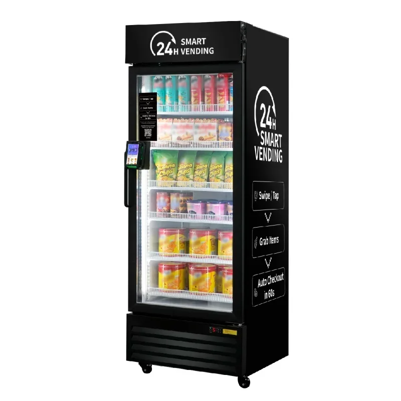 FOODLINE Beginner Campus Combo Vending Machine One Key Operation Adjustable Cooling Temp Small Business Unit