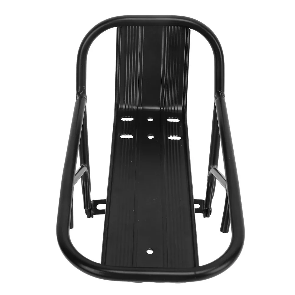 

Aluminum Alloy Bike Front Rack Front Fork Mount V Brake Compatible Bike Cargo Rack Black Disc Brake Compatible