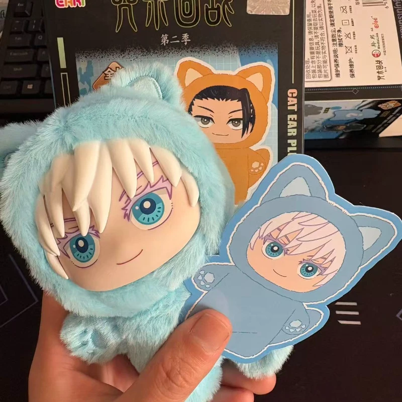 

Genuine Eaki Jujutsu Kaisen Season 2 Hide Blue Cat Park Party Gojo Satoru Plush Doll Pendant Model Collecting Toy Birthday Gifts