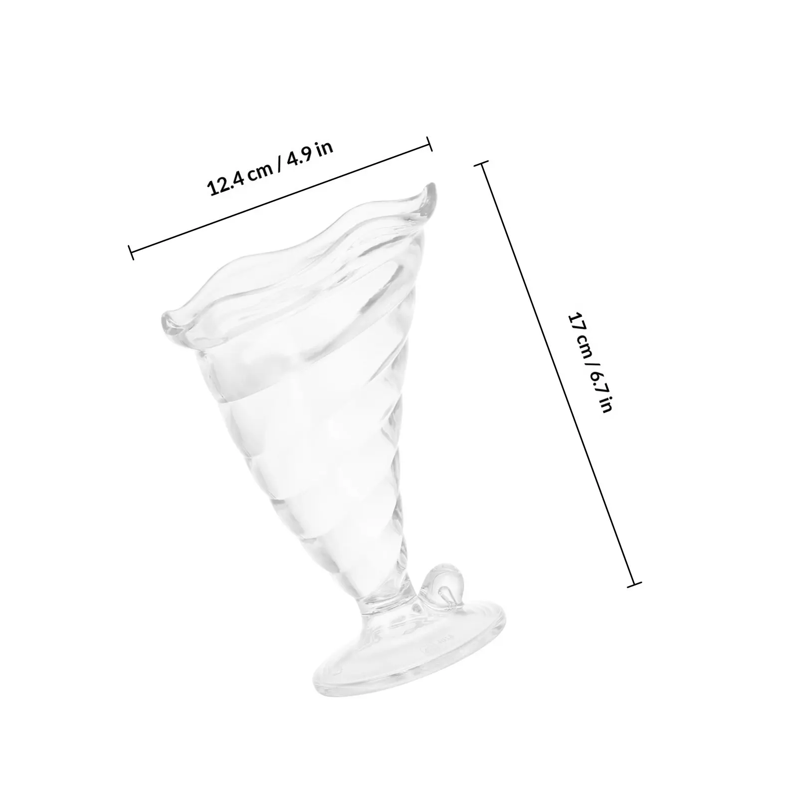 340Ml Elegant Clear Beverage Cup High Quality Pc Material Dessert Container for Ice Cream Pudding Cake Fruit Salad Snack Drink