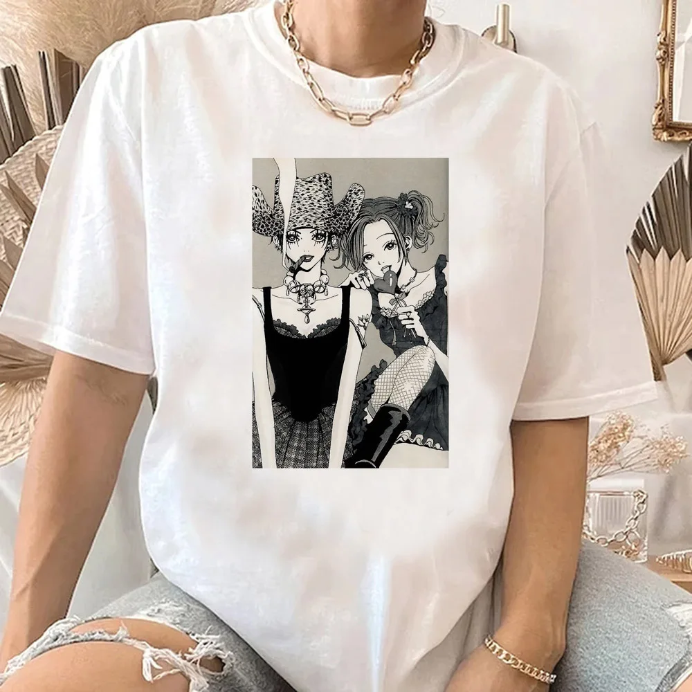 Nana t-shirt women 2000s 80s Pop Culture Trendy aesthetic tshirt Punk 2000s streetwear Breathable women anime view 3