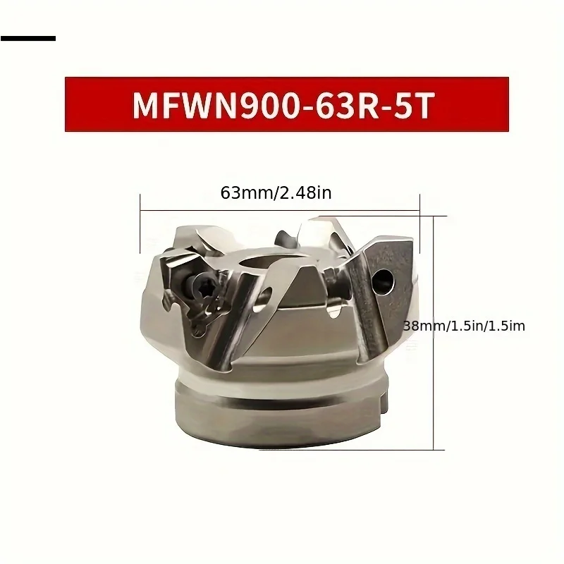 Двусторонняя шестигранная фрезерная головка MFWN MFWN900 с вставками WNMU0806, совместимая с держателями инструментов BT, NT, HSK, FMB - DMH