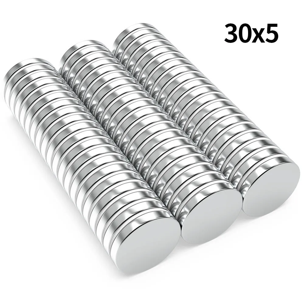

30x5mm N35 Super Strong Neodymium Magnet Round NdfeB Powerful Permanent Magnetic imanes Refrigerator Magnets 30*5