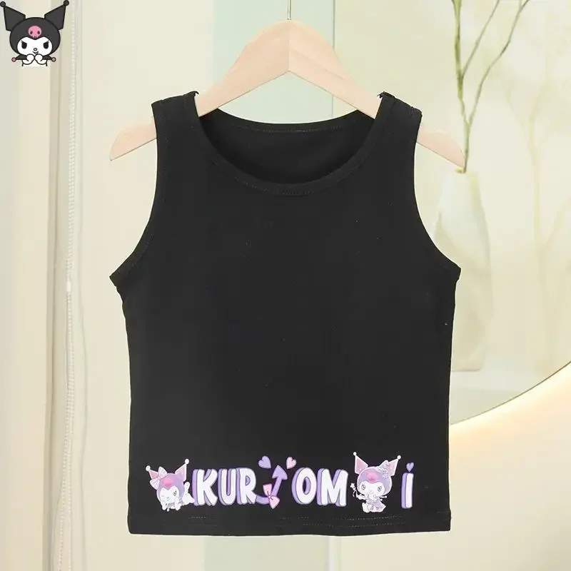 Kuromi الكرتون Kawaii الفتيات مجموعة سانريو أنيمي ربيع الخريف جديد طويل الأكمام تي شيرت عادية الرياضة تنفس السراويل القطنية الناعمة