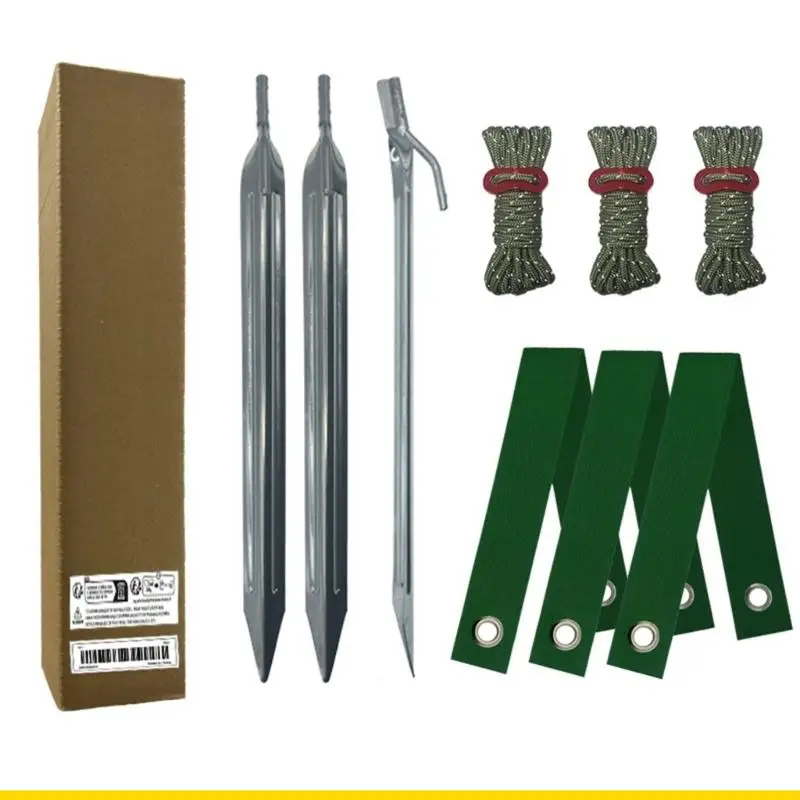 SZCH Tree Stake for Anchoring Newly Planted Trees Straightening Leaning Garden Accessories Rustproof Stakes with Strap