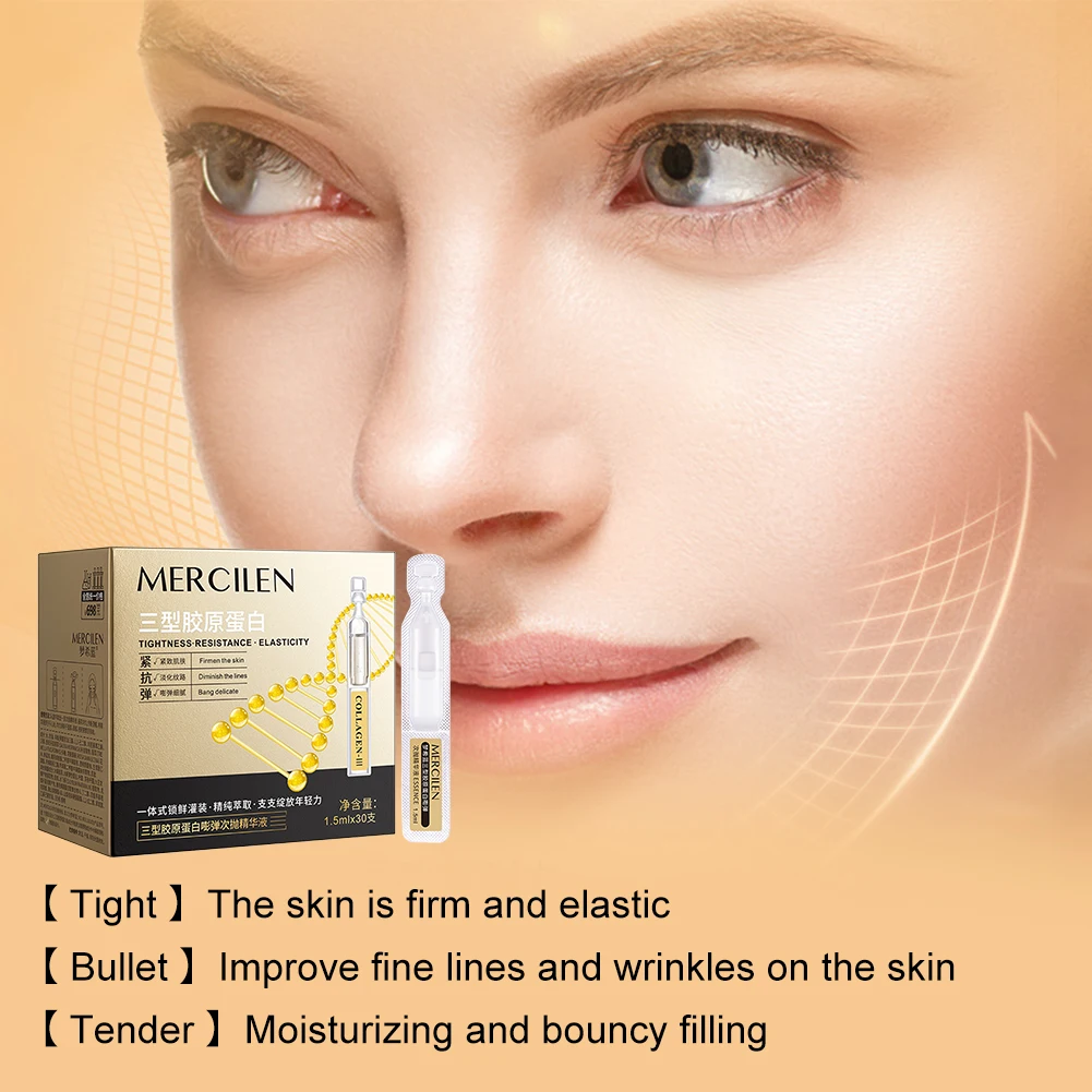 Collagen Essence Anti Wrinkle Tight Skin Essence-Oil Firming Moisturizing Brightening Moisturizing Lifts Skin Care Products