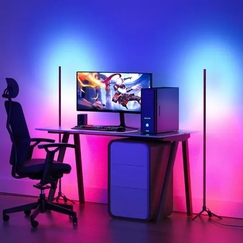 Hot Selling Modern Nordic Standing Application Remote Control RGB Corner Light Emitting Diode Floor Light
