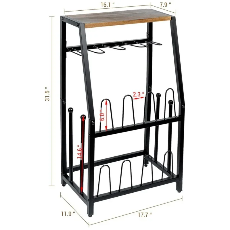 Entryway Organizer: 2-in-1 shoe rack with shelves and boot storage Rustic modern entrance table